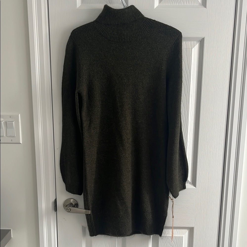Olive Green Turtleneck Sweater